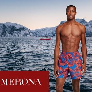 XL🆕Men’s Swim Trunks in Bright Tropical Print